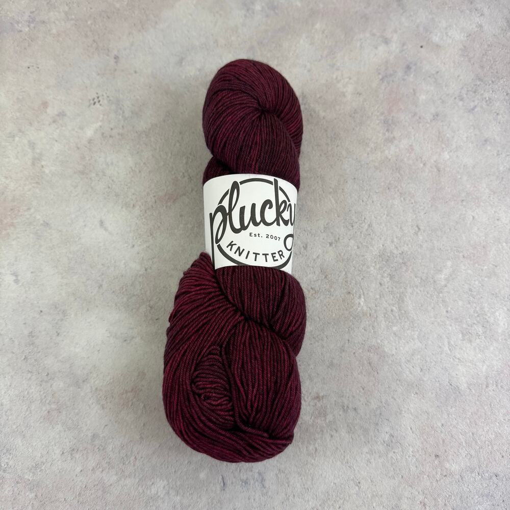 Destash Yarn Plucky Knitter Primo Fingering Weight Full Bodied Red Hand Dyed